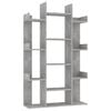 vidaXL Book Cabinet Concrete Grey 86x25,5x140 cm Engineered Wood