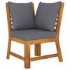 vidaXL 9 Piece Garden Lounge Set with Cushion Solid Acacia Wood
