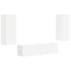 vidaXL TV Cabinet Set 2 pcs White Engineered Wood