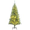 vidaXL Artificial Christmas Tree 300 LEDs & Flocked Snow 210 cm