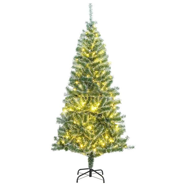 vidaXL Artificial Christmas Tree 300 LEDs & Flocked Snow 210 cm