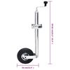 vidaXL Jockey Wheel 48 mm with 2 Support Tubes and 3 Split Clamps