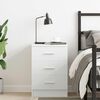 vidaXL Bedside Cabinet White 38x35x56 cm Engineered Wood