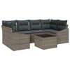 vidaXL Sofa Set 7 pcs Grey Poly Rattan