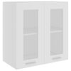 vidaXL Hanging Glass Cabinet "Lyon" White 60x31x60 cm Engineered Wood