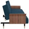 vidaXL Sofa Bed with Cup Holders Blue Velvet