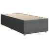 vidaXL Box Spring Bed with Mattress Light Grey King Single Fabric
