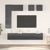vidaXL 8 Piece TV Cabinet Set High Gloss Grey Engineered Wood