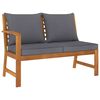 vidaXL 6 Piece Garden Lounge Set with Cushion Solid Acacia Wood