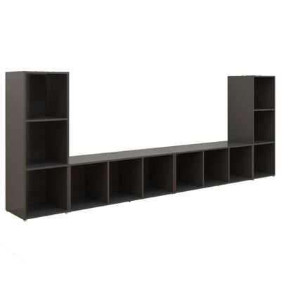 vidaXL TV Cabinets 4 pcs Grey 107x35x37 cm Engineered Wood