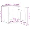vidaXL Cat House White 53 x 52 x 60 cm Engineered Wood