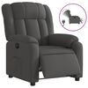 vidaXL Electric Recliner Chair Dark Grey Fabric