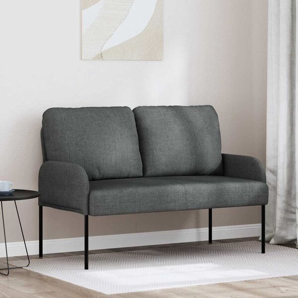vidaXL Sofas with Cushion 110cm Dark Grey Plywood