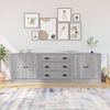 vidaXL Sideboards 3 pcs Grey Sonoma Engineered Wood