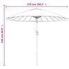 vidaXL Garden Parasol with Aluminium Pole 270 cm Anthracite