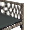 vidaXL Garden Chairs with Cushions 4 pcs Grey Poly Rattan