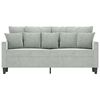 vidaXL 2-Seater Sofa Light Grey 140 cm Velvet