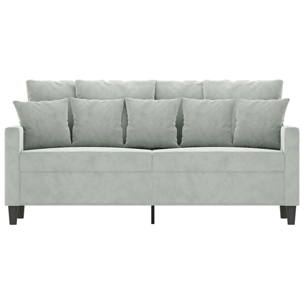 vidaXL 2-Seater Sofa Light Grey 140 cm Velvet