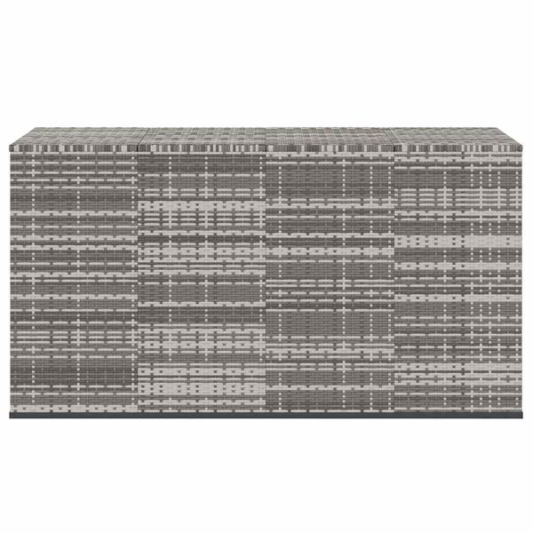 vidaXL Garden Cushion Box PE Rattan 194x100x103 cm Grey