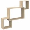vidaXL Wall Shelf Wall-Mounted Sonoma Oak 91.5 x 15 x 76 cm