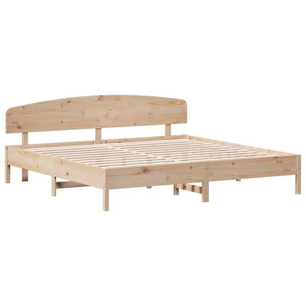 vidaXL Bed Frame without Mattress 180x200 cm Super King Solid Wood Pine