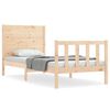 vidaXL Bed Frame without Mattress Single Solid Wood Pine
