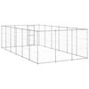 vidaXL Outdoor Dog Kennel Galvanised Steel 21.78 m&sup2;
