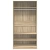 vidaXL Wardrobe Sonoma Oak 100x50x200 cm Engineered Wood