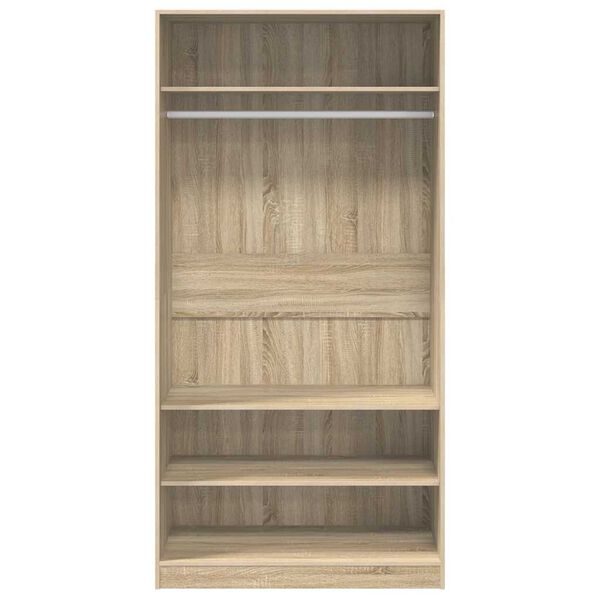 vidaXL Wardrobe Sonoma Oak 100x50x200 cm Engineered Wood