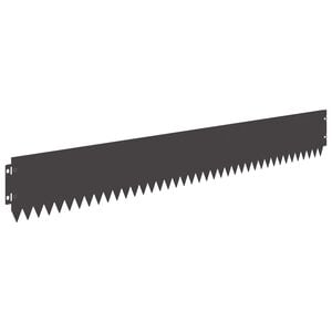 vidaXL Lawn Edging 10 pcs 103 x 15 cm Steel Black