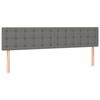 vidaXL LED Headboard Dark Grey 200 cm Fabric