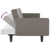 vidaXL Sofa Bed with Cup Holders Taupe Fabric