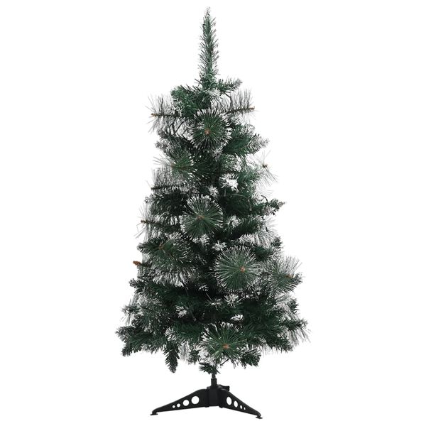 vidaXL Artificial Pre-lit Christmas Tree with Stands Green 90 cm PVC