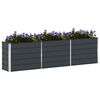 vidaXL Planter Anthracite 290 x 90 x 77 cm Galvanised Steel