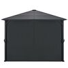 vidaXL Gazebo with Curtain Aluminium 3x3 m Black
