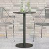 vidaXL Garden Table Round Black &Oslash;50x72 cm Steel