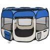vidaXL Foldable Dog Playpen with Carrying Bag Blue 90x90x58 cm