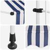 vidaXL Manual Retractable Awning 300 cm Blue and White Stripes