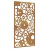 vidaXL Garden Wall Decoration 105x55 cm Corten Steel Gear Wheel Design