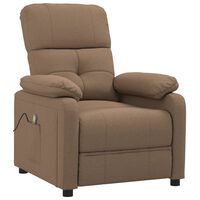 vidaXL Massage Chair Brown Fabric