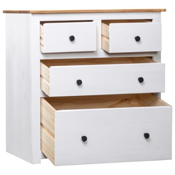 vidaXL Sideboard White 80x40x83 cm Pinewood Panama Range