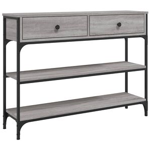 vidaXL Console Table | Grey sonoma | Engineered wood, metal | 100x25x75 cm