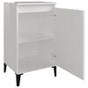vidaXL Bedside Cabinet High Gloss White 40x35x70 cm Engineered Wood