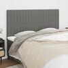 vidaXL Headboard Dark Grey 200x5x118/128 cm Fabric