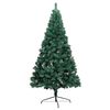 vidaXL Artificial Half Pre-lit Christmas Tree with Ball Set Green 210 cm