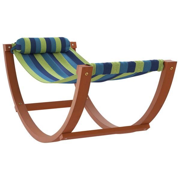 vidaXL Rocking Hammock for Kids Blue and Green Fabric