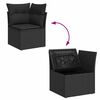 vidaXL Garden Sofa Set 7 pcs Black