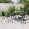 vidaXL 5 Piece Garden Dining Set Anthracite Steel