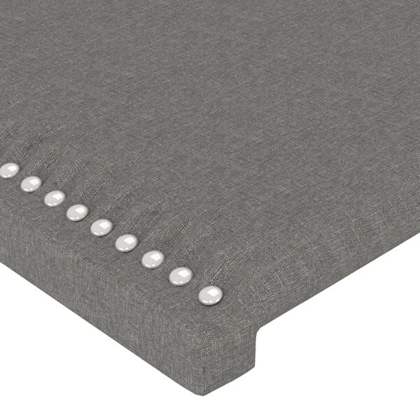 vidaXL Headboard Dark Grey 144x5x118/128 cm Fabric