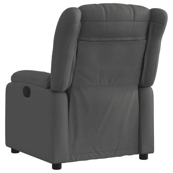 vidaXL Recliner Chair Dark Grey Fabric